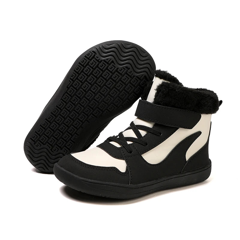 Kids Wide Toe Barefoot Snow Boots Warm Winter Minimalist Shoes