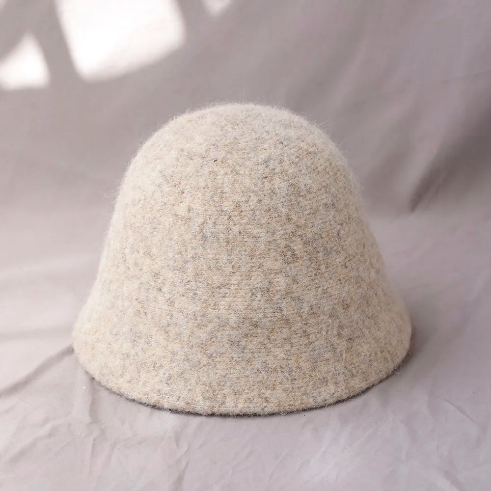 2025 New Autumn Winter Wool Bucket Hat Women Fashion Vintage Fisherman Hats Versatile Cap Spring Felt Hat 6 Colors Foldable Hat