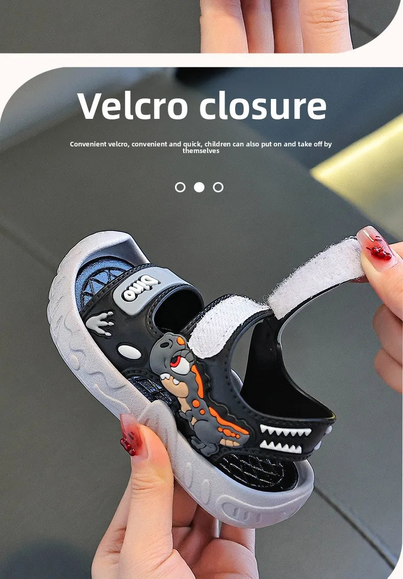 Kids Sport Sandals Breathable Velcro Shoes for Children