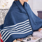 1pc Wearable Blankets Shawl Blanket Flannel Lazy Casual Office Blanket