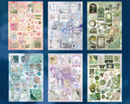 TIANZI 30/60 Sheets Cute Die cut Stickers book Retro Cartoon Handmade Scrapbooking Handbook Material Phone Stickers Kids Gift