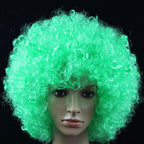 Women Curly Cosplay Wig Short Wavy Curly Hair Colorful Synthetic Wig For Daily Party Men Football Fan Wearing Kids Wigs