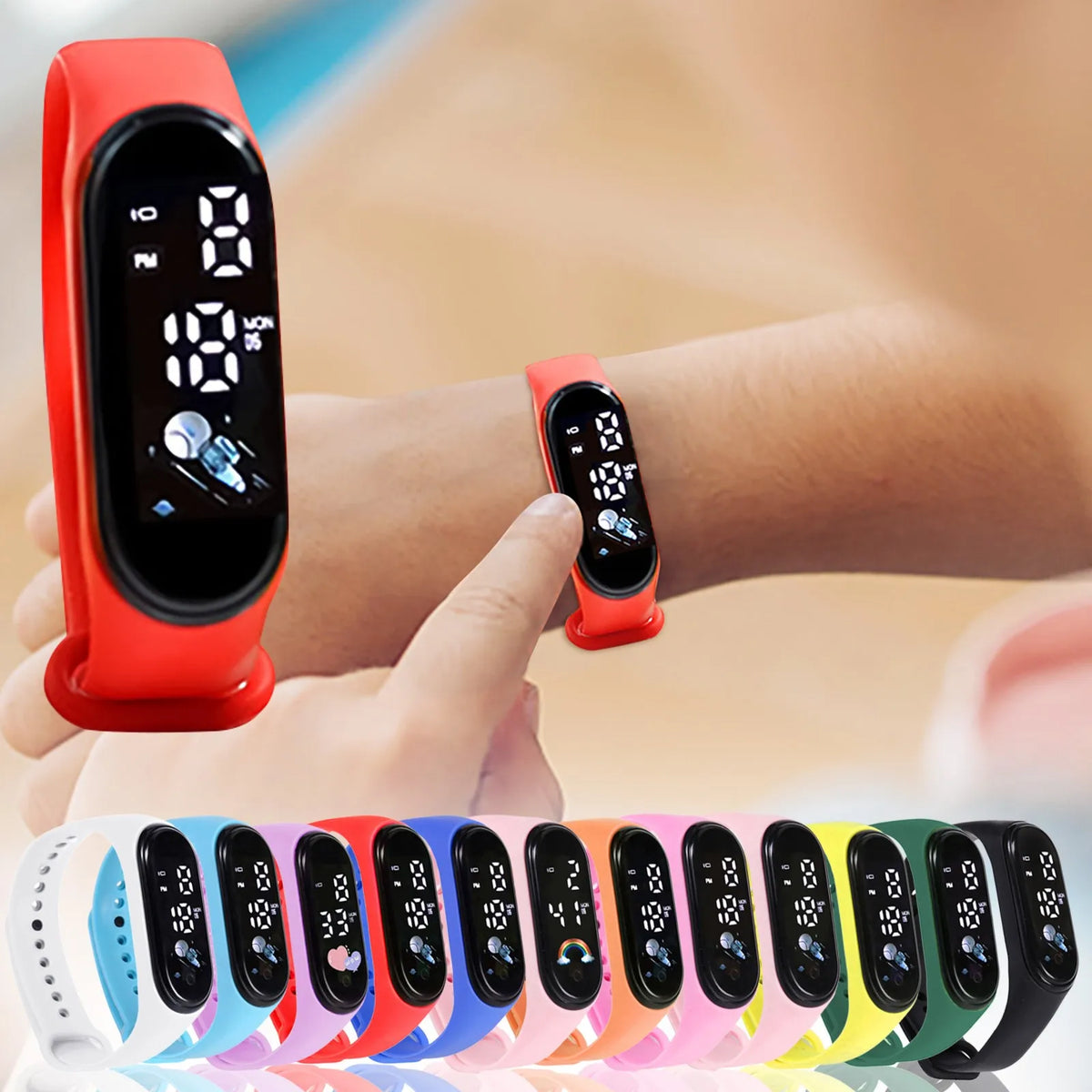 Kawaii Digital Watch for Kids – Waterproof Sports Watch