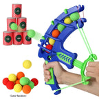 Slingshot Target Sticky Ball Dartboard Bow Arrow Set Montessori Educational Toy Throw Sport Outdoor Fidget Game