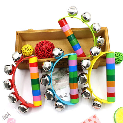 Rainbow Handheld Bell Musical Toy – Colorful Percussion Instrument