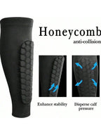 Football Shin Guard Socks Sleeves with Foam,Calf Compression Sleeve Honeycomb Pads,Sports Legging & Soccer Equipment