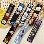 Anime Embroidery Keychain – Manga Key Fob & Car Keyring Accessory