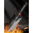 Durable Metal Gardening Shovel with Ergonomic Black Handle & Orange Accents - Perfect for Planting Flowers, Vegetables