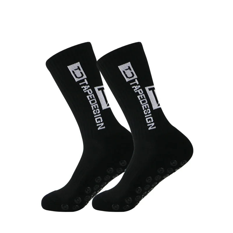 Professional Anti-slip Football Socks Men Women Non-slip Soccer Basketball Tennis Sport Socks Grip Cycling Riding Socks 1 Pair