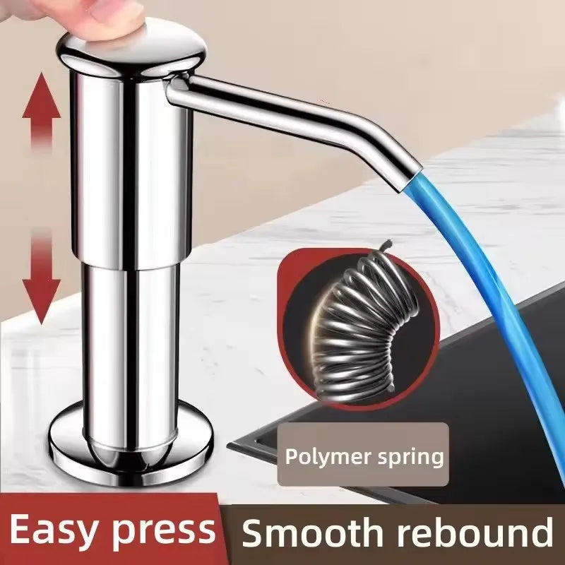 Soap Dispenser for Kitchen Sink, Kichen Sink Soap Dispenser, Extension Tube Kit, Under Sink Soap Dispenser Pump, No Need More Re