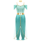 Festival Arabian Princess Costumes Indian Dance Embroider Bollywood Jasmines Costume Party Halloween Cosplay Jasmines Outfit