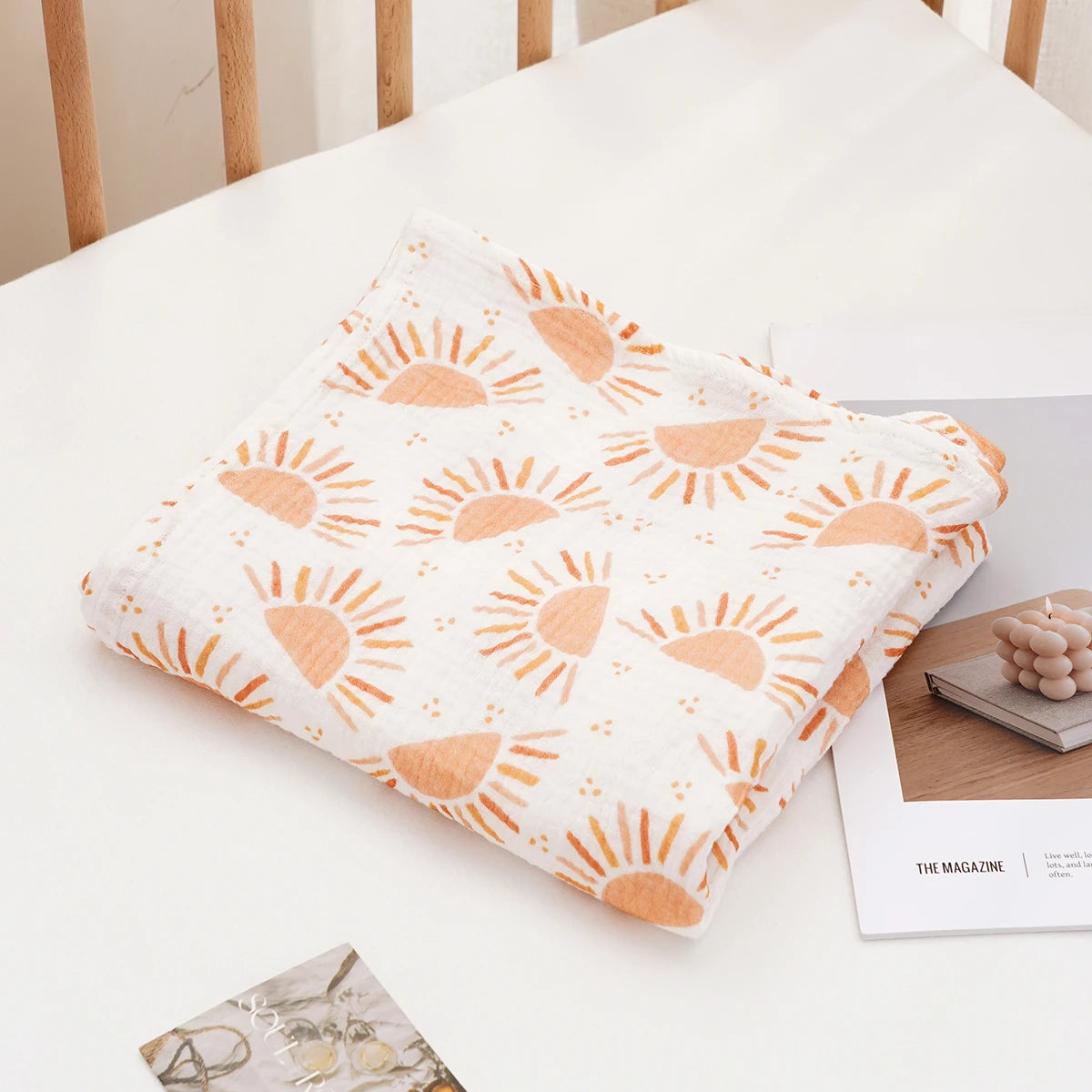 Kangobaby #My Soft Life# 100% Cotton Baby Muslin Blanket Infant Bath Towel Size 80x80cm