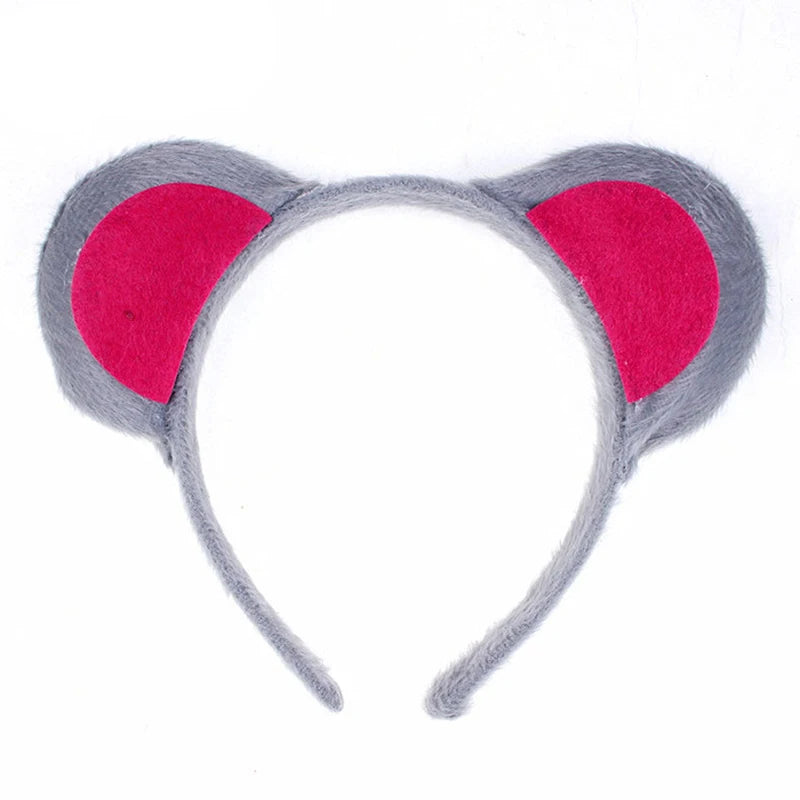 Cute Cartoon Animal Headgear Cosplay Anime Frog Monkey Tiger Masquerade Halloween Party Props Kawaii Cat Headband Birthday Gifts