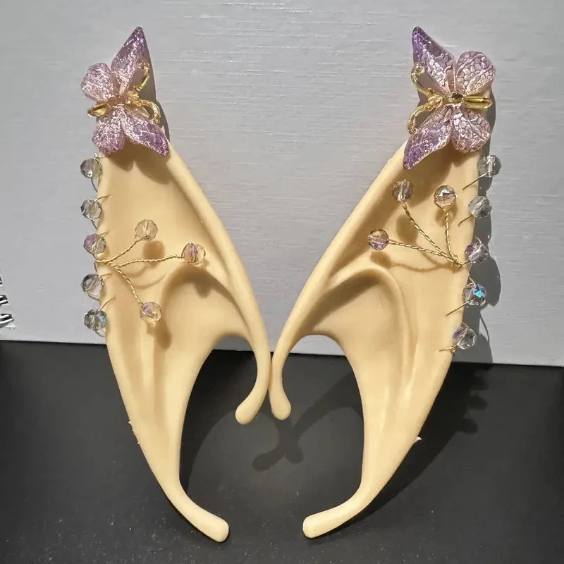 Cosplay Angel Elf Ears Silicone Fairy Vampire Ear DIY Themed Party Costume Accessories Halloween Christmas Decor Photo Props