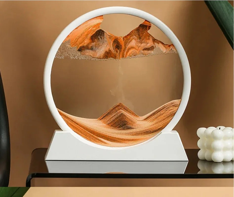3D Glass Moving Sand Art Creatitive Sandscape In Motion Display Flowing Sand Frame Hourglass Painting for Home Decor for Gifts
