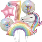 Kids Girls Unicorn Birthday Party Decoration Plate Cup Happy 1st Unicorn 3D Balloon Kid Favors Gift Wedding Baby Shower Supplies