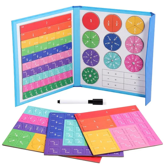 Magnetic Fraction Puzzle Set – Montessori Math Learning Toy for Kids