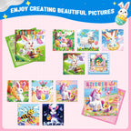 1/2PCS CutteeyFyry Sticker Book By Number Unicorn Stickers Paint Book For Kids Paint by Number Sticker Book Keep Kids Busy
