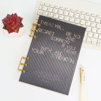 A5 A6 Frosting  Thick line Acrylic Loose Leaf Binder Cover DIY Account Book Journal Planner Office Stationery Supplies
