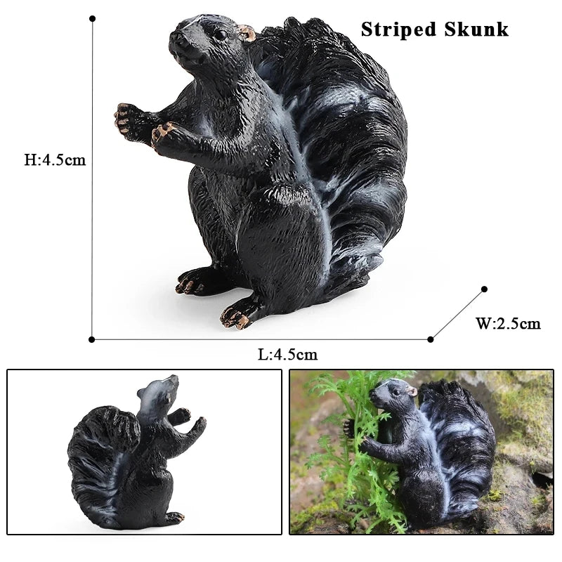 Oenux Wild Animals Simulation Rodent Marmot Mouse Model Squirrel Rat Chinchilla Action Figure Figurine Collection Cute Kid Toy