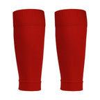 Loogdeel 1 Pair Football Socks Soccer Leg Brace Sleeves Breathable Sport Sock Adult Kids Shin Guards Calf Protection Leg Cover