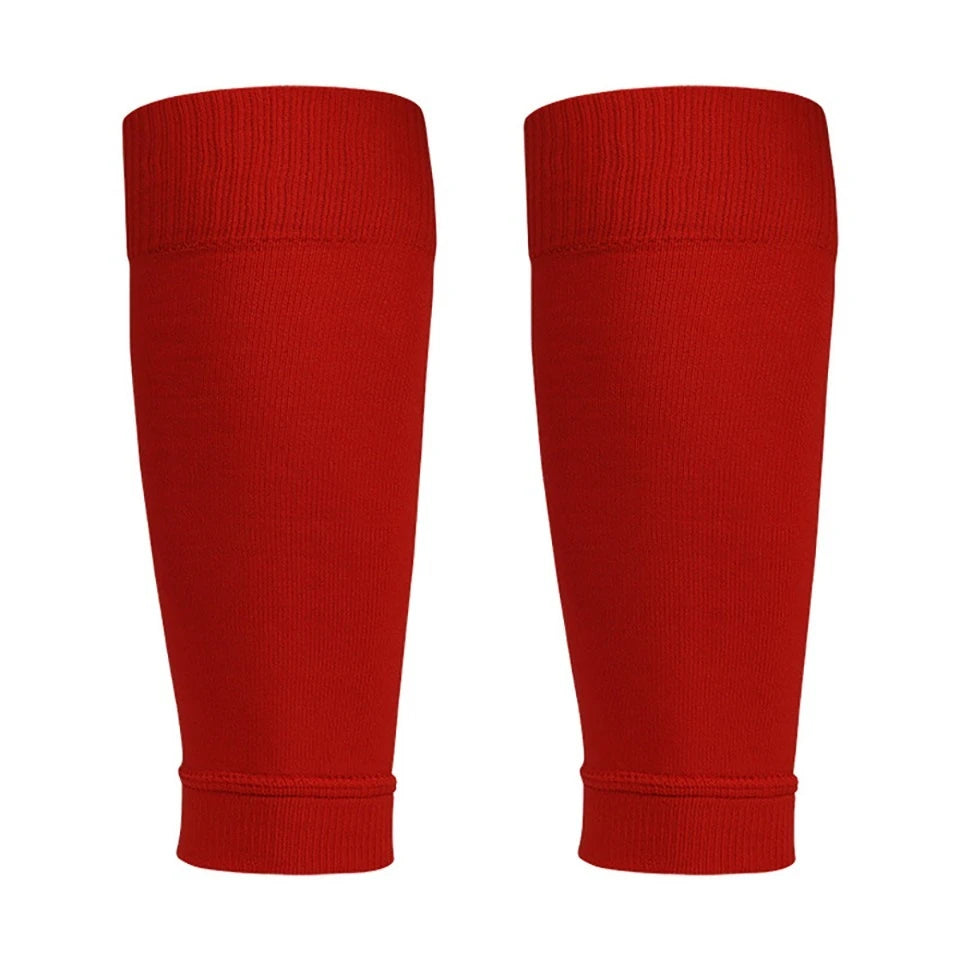 Loogdeel 1 Pair Football Socks Soccer Leg Brace Sleeves Breathable Sport Sock Adult Kids Shin Guards Calf Protection Leg Cover