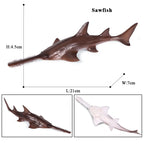 Oenux Ocean Animal Savage Megalodon Beluga Big Shark Orca Sperm Blue Whale Action Figures Sea Life Model Educational Kids Toy