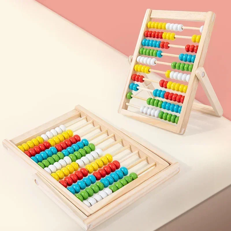 Wooden Counting Abacus Montessori Math Learning Toy