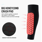 Football Shin Guard Socks Sleeves with Foam,Calf Compression Sleeve Honeycomb Pads,Sports Legging & Soccer Equipment