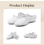 Canvas Ballet Shoes Split Sole Dance Slippers for Kids Adults
