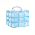 3-layer 18 Compartment Transparent Storage Box, Jewelry and Toy Storage Box, Suitable for Kitchen, Jewelry Organizer