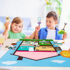 Farm Animals Felt Story Busy Board 4-in-1 Learning Activity Set