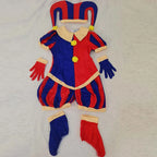 Circus Pomni Cosplay Costume with Hat Gloves Halloween Costumes Carnival Outfits(SIZE 140cm-Adult 3XL)