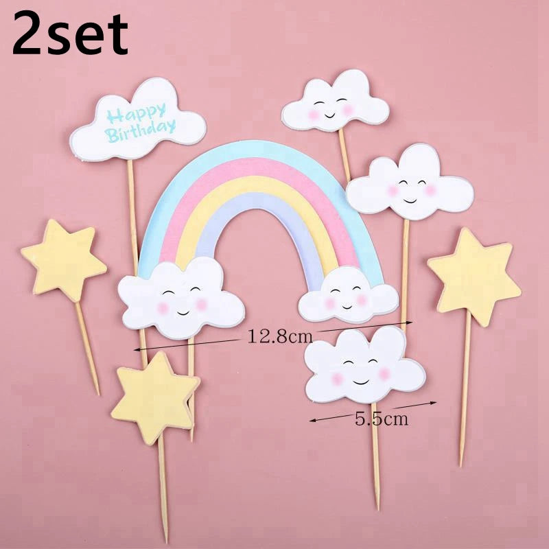 Rainbow Unicorn Cake Decoration Birthday Unicorn Gifts Children Kids Baby Shower Birthday Party Girl 16th 18th Cake Decorating