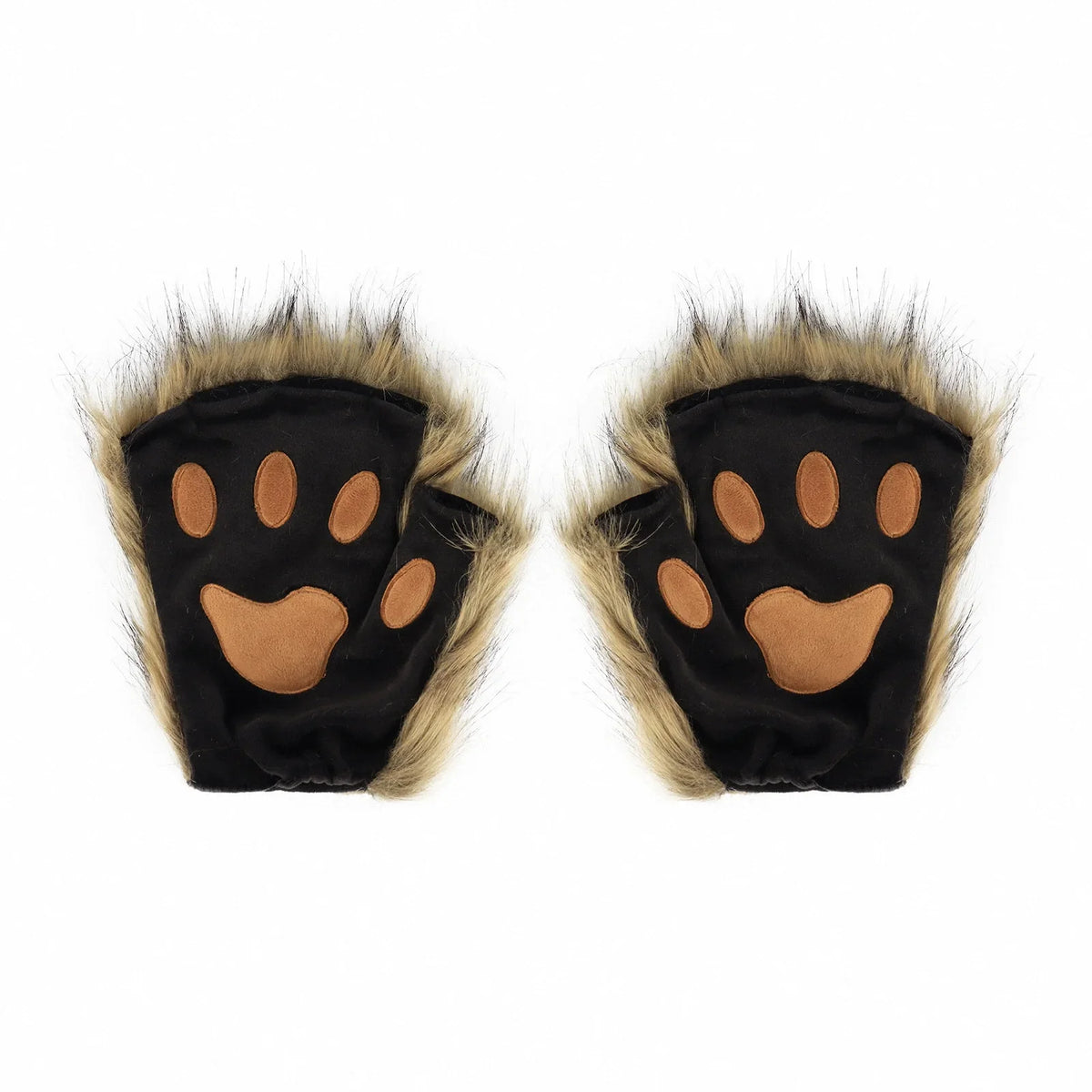 FluffyAnime Animal Fur Fox Tail Cat Paws Gloves and Ears Headwear Face Mask Cosplay Costume  Set Halloween Party Accessorie
