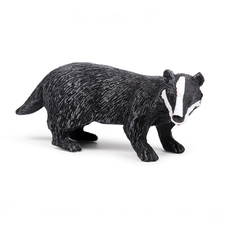 Oenux Realistic Wildlife Animal Model Beaver Badger Wolverine Anteater Pangolin Figurine  Simulation Cognitive Educational Displ