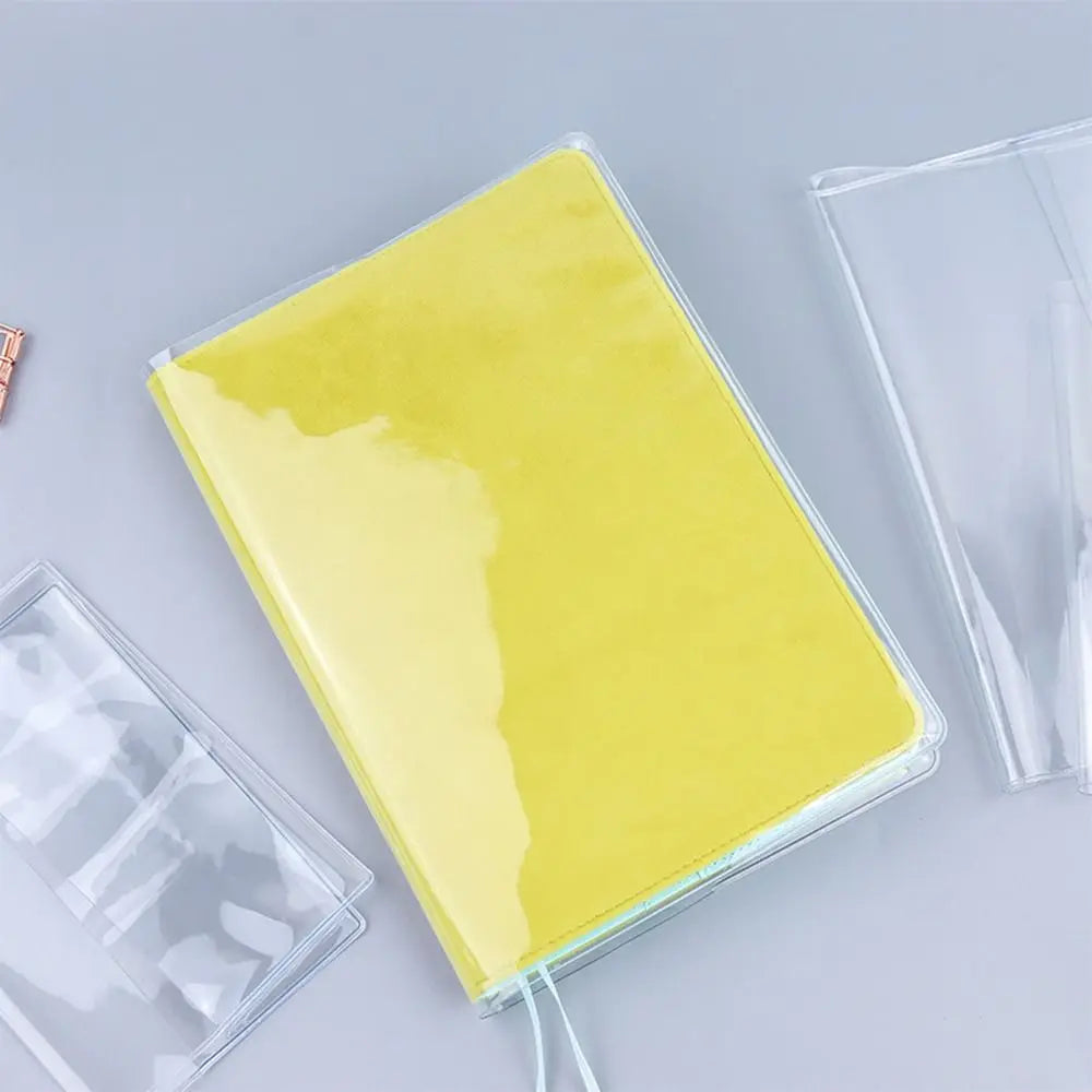 PVC Durable A5/A6 Notebook Protective Sleeve PVC Waterproof Book Cover Transparent Binder Protective Cover Diary