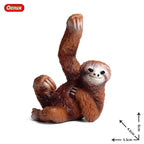 Oenux Simualtion Cute Forest Wild Animals Action Figures Owl Pangolin Manatee Rabbit Model Miniature Cake Toppers Kids Gift Toy