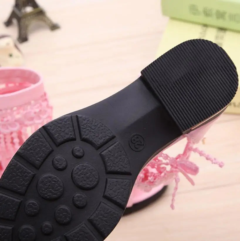 Girls Bow Sandals Princess Summer Shoes for Kids Fashion Cute Beach Wear