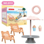 Forest Animal 1/12 Dollhouse Furniture Bedroom Kitchen Bathroom Set Miniature Simulation Dolls Accessories DIY Toys Girls