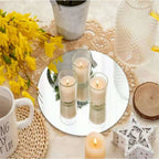 10PCS 8-Inch Acrylic Round Mirrors Wedding Table Centerpieces Circle Candle Plates Wall Decor Mirror Trays for Events