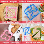 Sandwich Cutters Set for Children Food Cookies Bread Mold Maker Fruit and Vegetable Shapes Cutting Mould Baking Tools for Kids