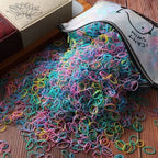 1000 Pcs/Bag Small Clear Rubber Band Black Holder Hair Ties Gum White Colorful Elastic Hair Band For Kid Girls Women Accessories