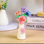 HUIQIBAO MOC Flower with pot Micro Building Block Sunflower Mini Model Bricks set Flowers Toys for Adults home Desk Decoration