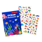 New Sticker Book Focus Potential Development Reusable Stickers Cartoon Animal Enlightenment Baby Early Education Book For Kids