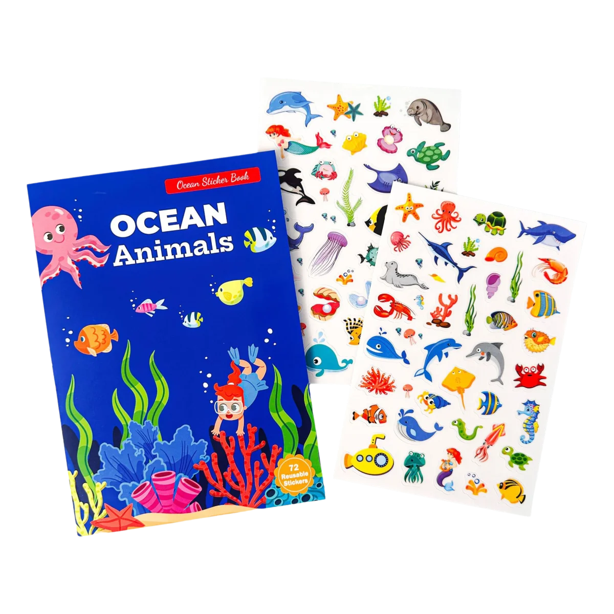 New Sticker Book Focus Potential Development Reusable Stickers Cartoon Animal Enlightenment Baby Early Education Book For Kids