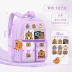 Capybara Children School Bags For Boys Girls Kids Alleviate Burden Protecting Spine Widen Straps School Backpack School Book Bag