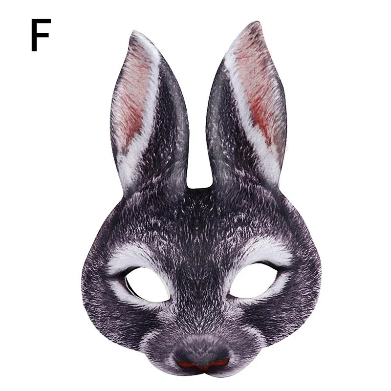 3D Animal Mask Halloween Masquerade Ball Masks Tiger Pig Half Face Mask Party Carnival Fancy Dress Costume Props