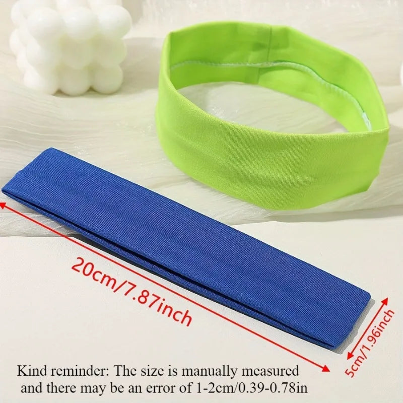 10PCS Women'S Elastic Headbands, Made of Woven Polyester, Non-Slip, Sweat-Absorbing, Suitable for Yoga, Running, And Sports