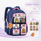 Capybara Children School Bags For Boys Girls Kids Alleviate Burden Protecting Spine Widen Straps School Backpack School Book Bag